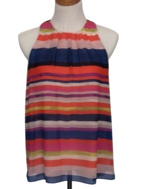 Vince Camuto Flowy Multi Sleeveless Top Tank Size Small